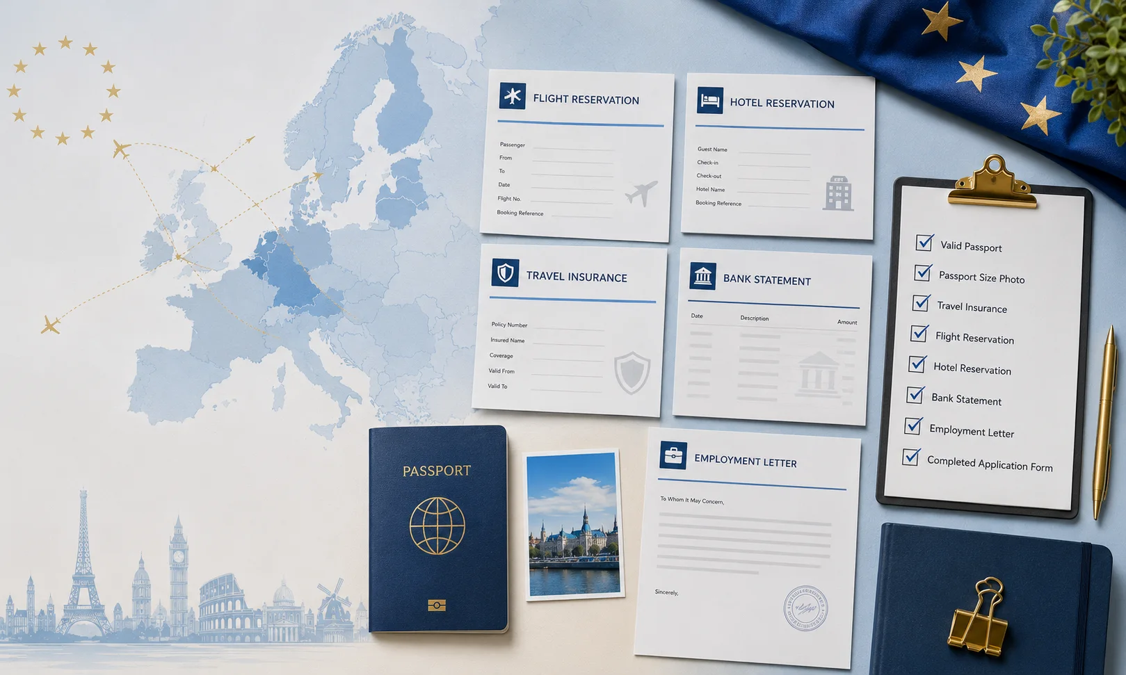 Schengen Vizesi İçin Gerekli Temel Evraklar